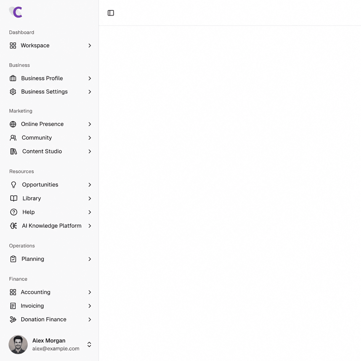 Custominder association back office dashboard showing connected operations, workflows, priorities, and team activity.
